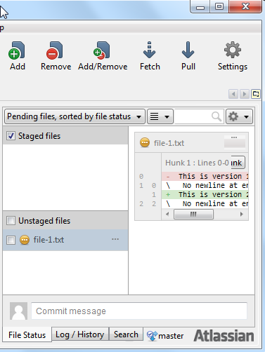 SourceTree detecting changed files.