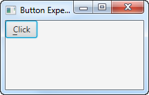 A JavaFX Button with its mnemonic visible.