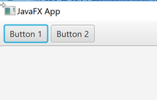JavaFX GUI showing a JavaFX ToolBar with two Buttons added.